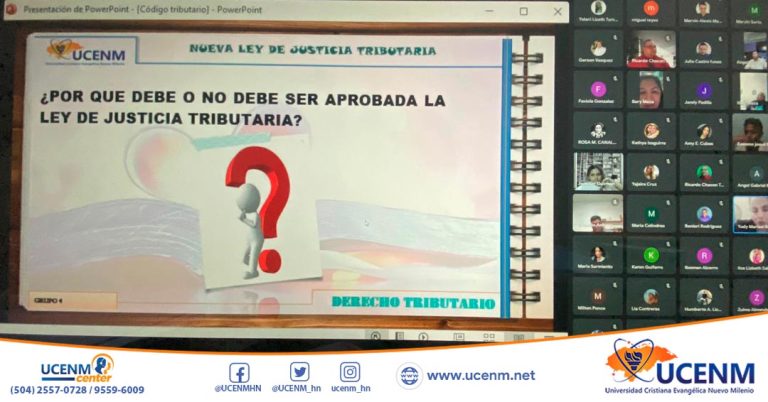 Los estudiantes la asignatura Derecho Tributario en la modalidad virtual realizan análisis argumentativo sobre la Ley de Justicia Tributaria