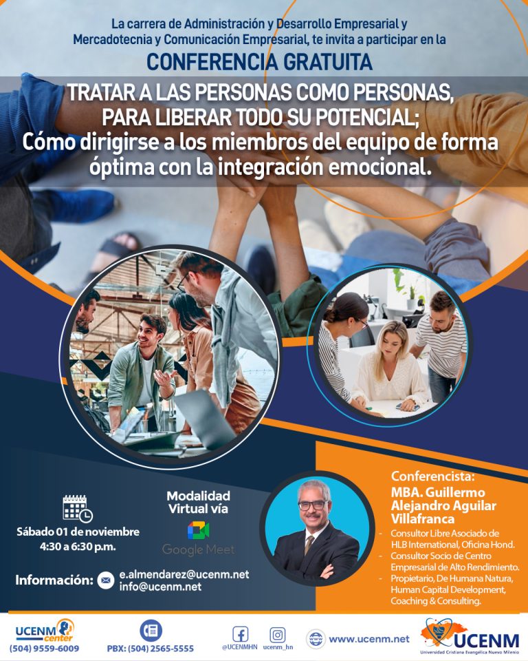 Conferencia Gratuita: Tratar a las personas como personas para liberar todo su potencial, dirigiéndose a los miembros del equipo de forma óptima mediante la integración emocional.